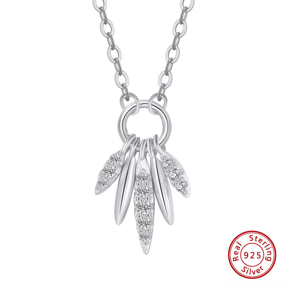 925 silver necklace with Leaf shape