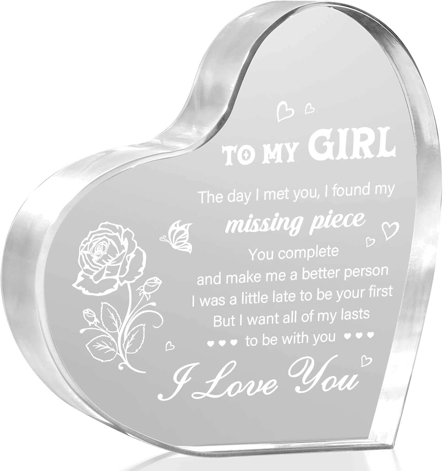 I Love You Acrylic Heart-shape Keepsake