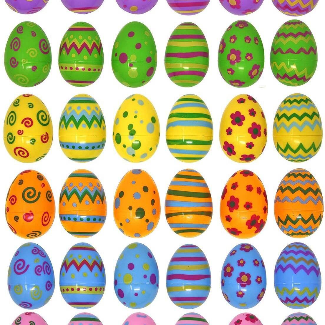 Bright Plastic Easter Eggs