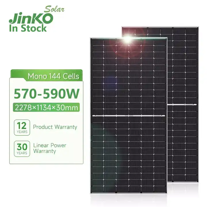 Solar Panels  Jinko Dual Glass Solar 560W 565W 570W 575W 580W 590w Bifacial Module