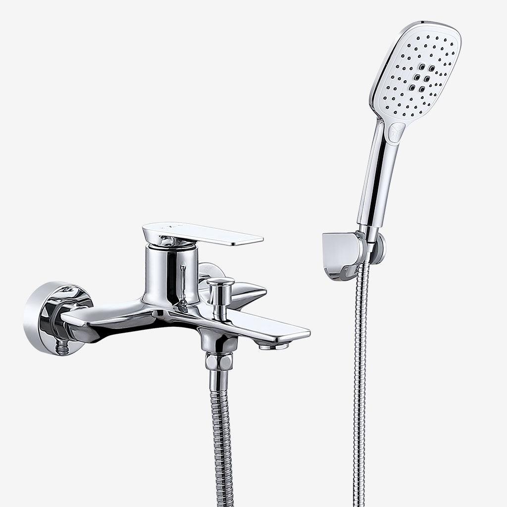 Brass bathtub faucet mixer wall mounted shower