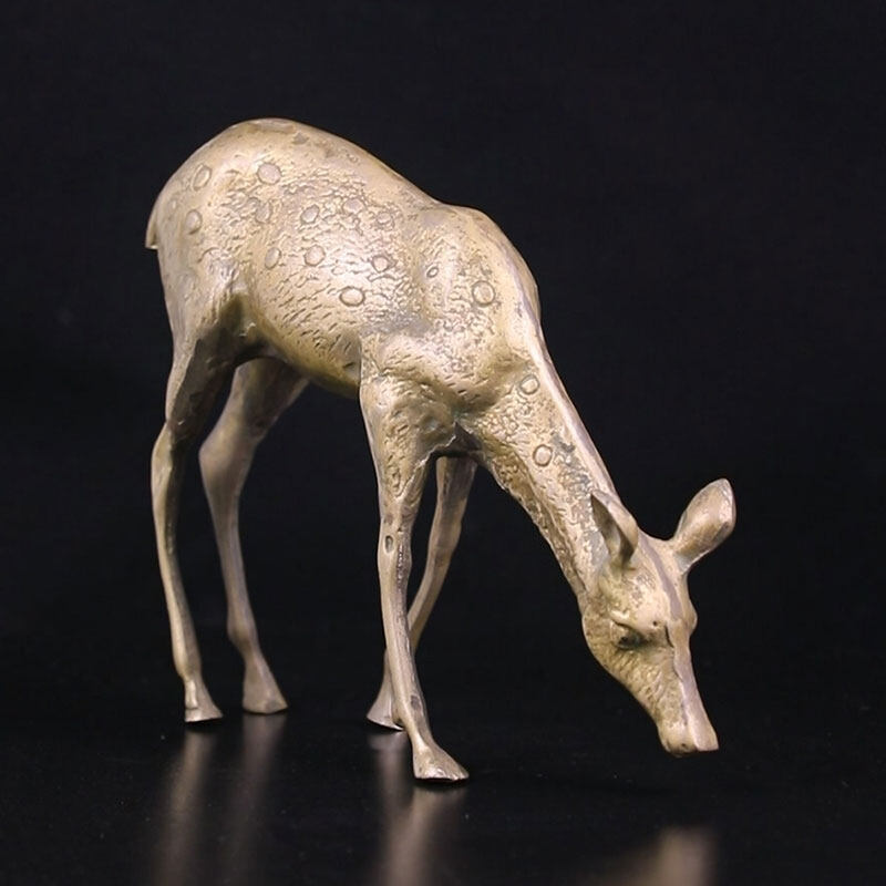 Good luck deer no horns artefacts decoration brass craft