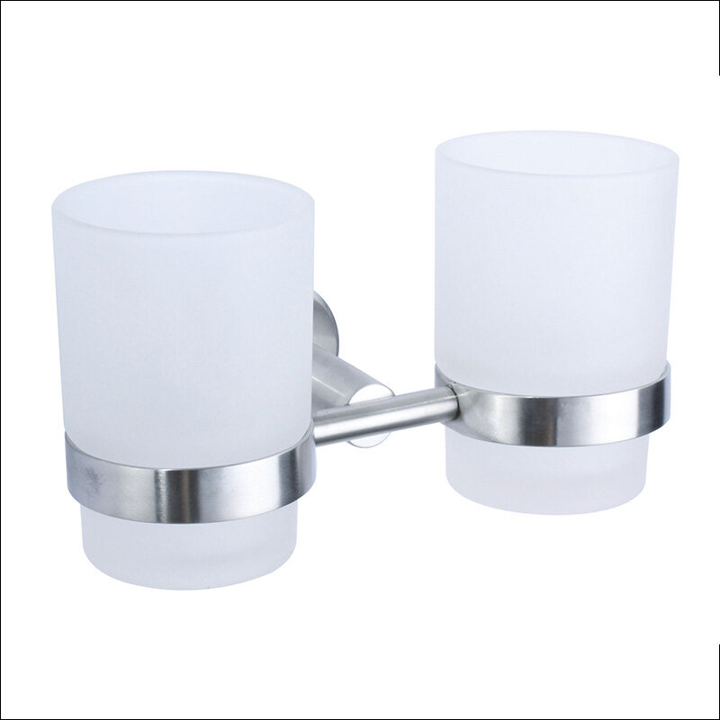 Bathroom stainless steel 304 high beauty double cup holder -B6014LS