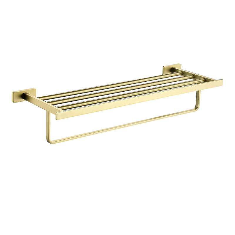 Top fashion brass towel shelf brushed gold bathroom accessory-B1053SJ