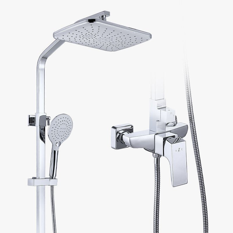 New design brass material 2-function bathroom shower column-195109CP