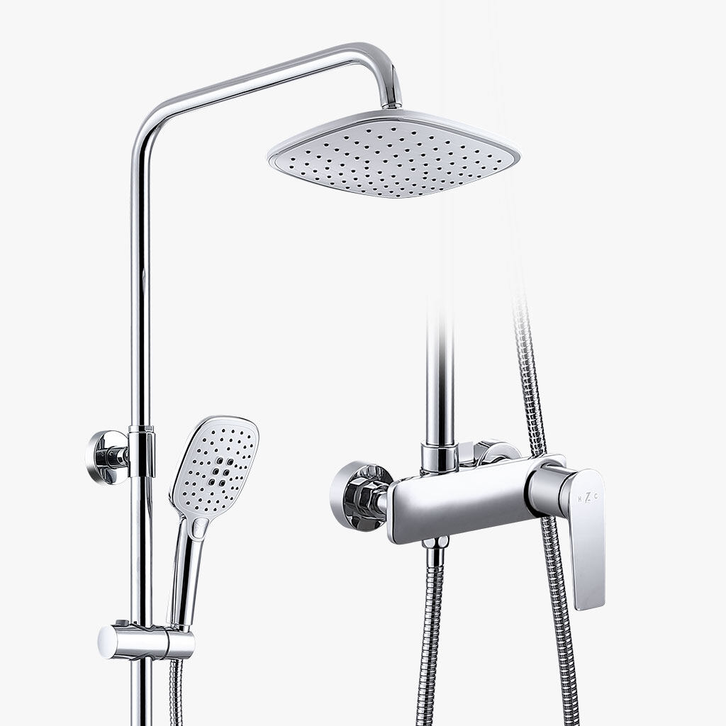 New design brass material 2-function bathroom shower column-205114CP