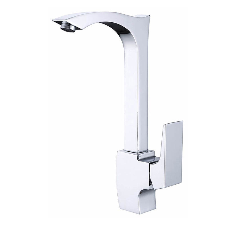 High quality chrome color kitchen use brass material kitchen faucet.-191053CP
