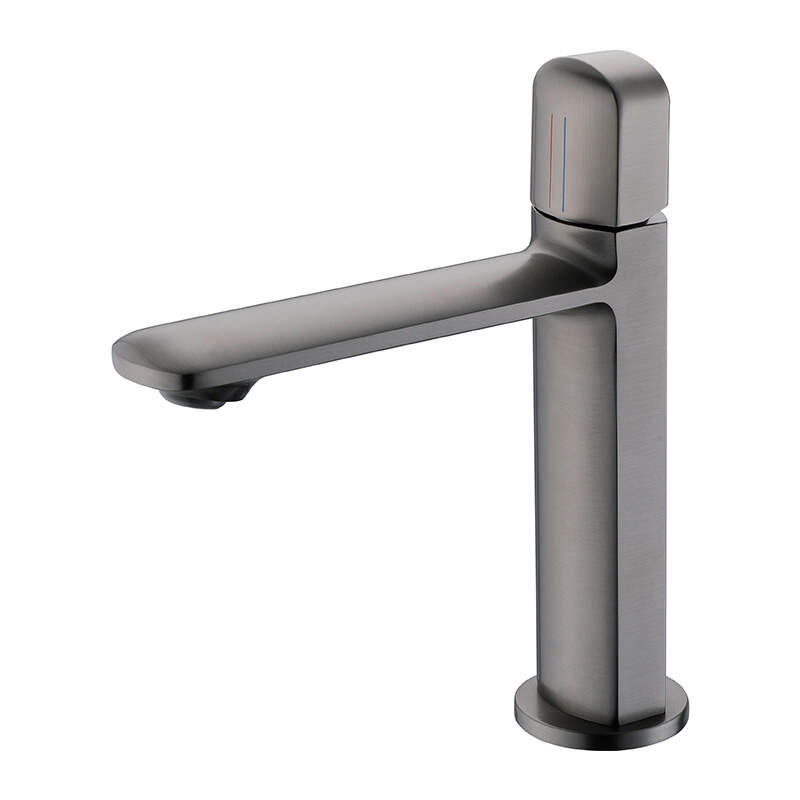 High beauty design gunmetal grey color bathroom use brass material bathroom  basin faucet -242142QH