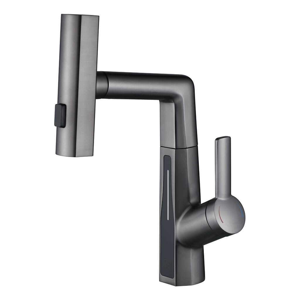 High beauty design gunmetal grey color bathroom use brass material bathroom  basin faucet -902139QH