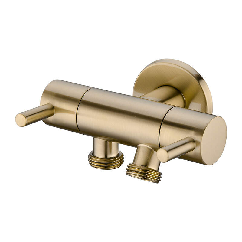 High beauty bathroom brass angle valve for shattaf.-986070SJ