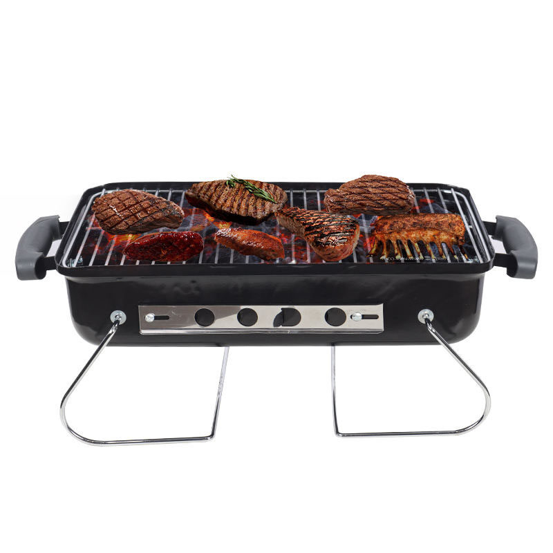 Portable Folding Charcoal Bbq Grill Stainless Steel Camp Picnic Cooker