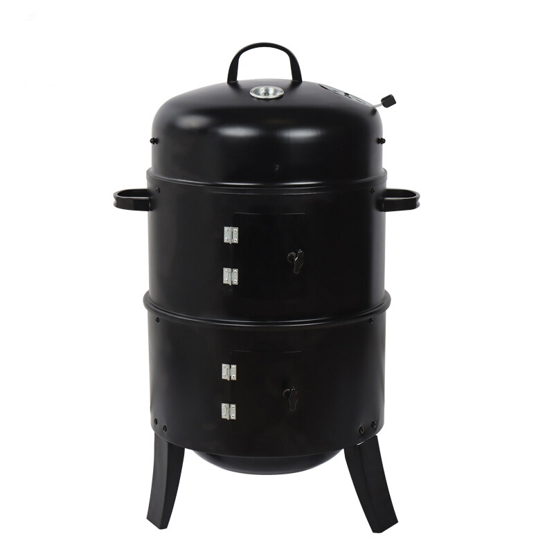 16 Inch Vertical Charcoal Smoker Grills with 2 In 1 Function KY8540