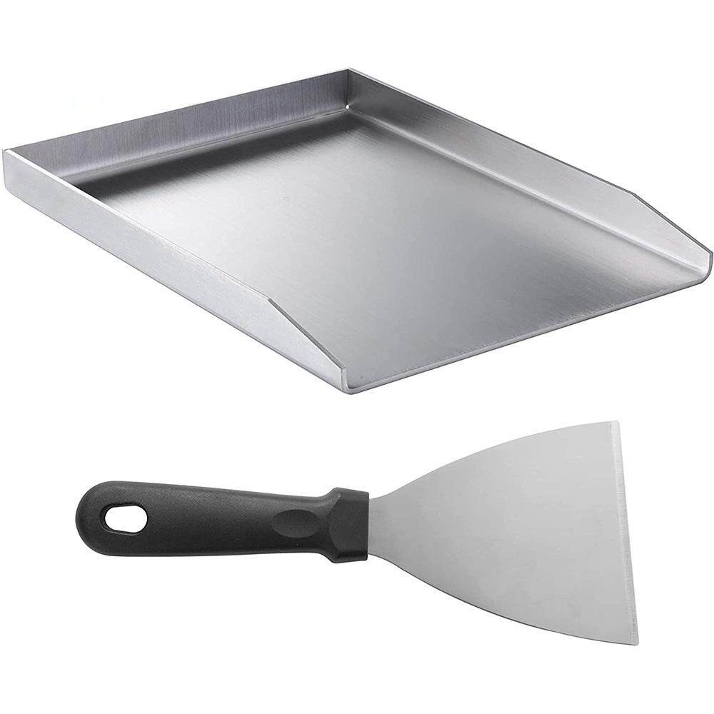 Stainless Steel BBQ Frying Pan Plancha Griddle Plat