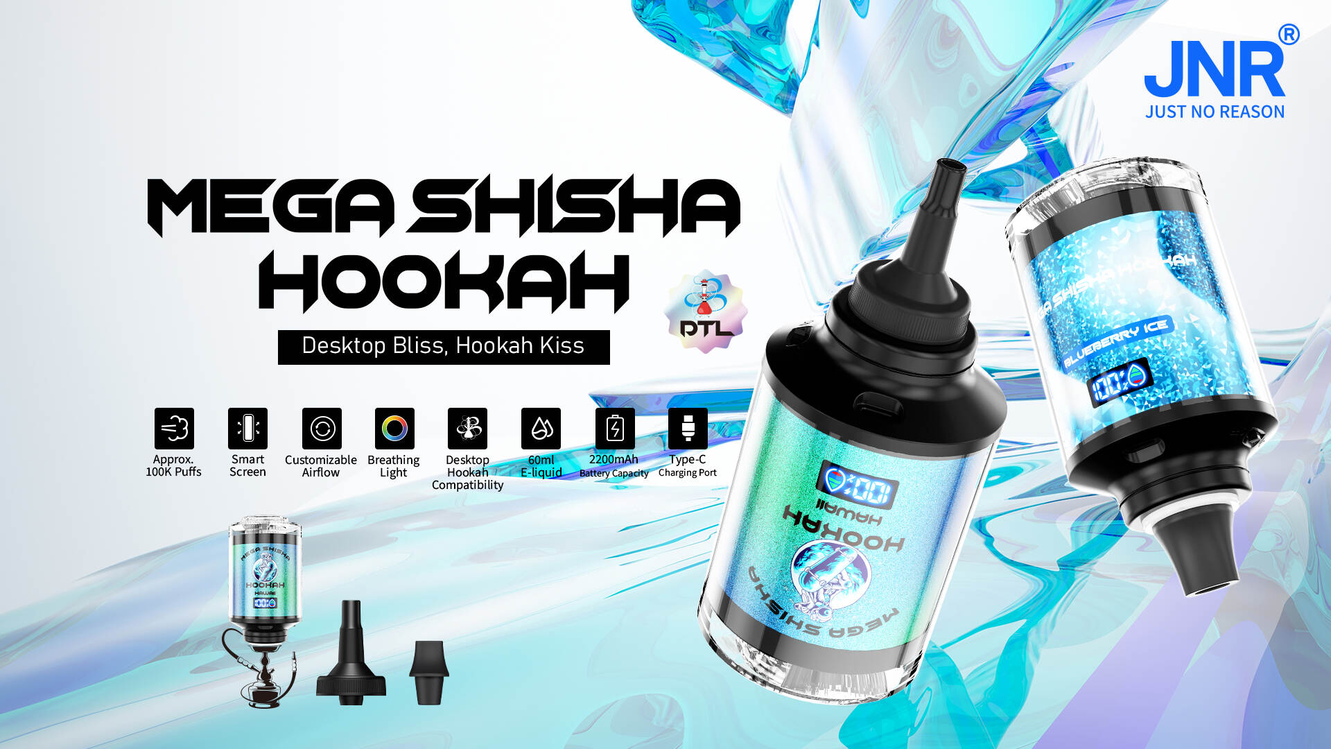 JNR MEGA SHISHA HOOFAH: The Ultimate Desktop Vaping Experience