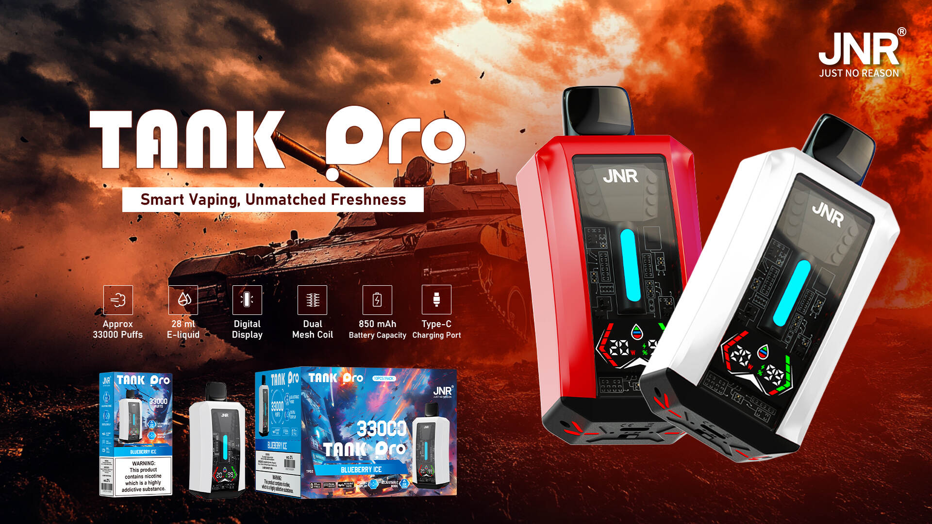 JNR Tank Pro 33000: Ultimate Performance och Flavorful Vaping