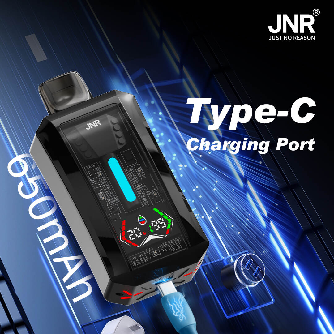 Engångsvap, JNR Vape, JNR Tank Pro, 33 000 puffar VAPE, Dual Mesh Coil, 28 ml E-Liquid, Digital Display Vape, Type-C laddning, laddningsbar engångsvap