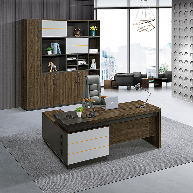 Customized executive office desks , Luxury and elegant office furniture , L-shaped office tables