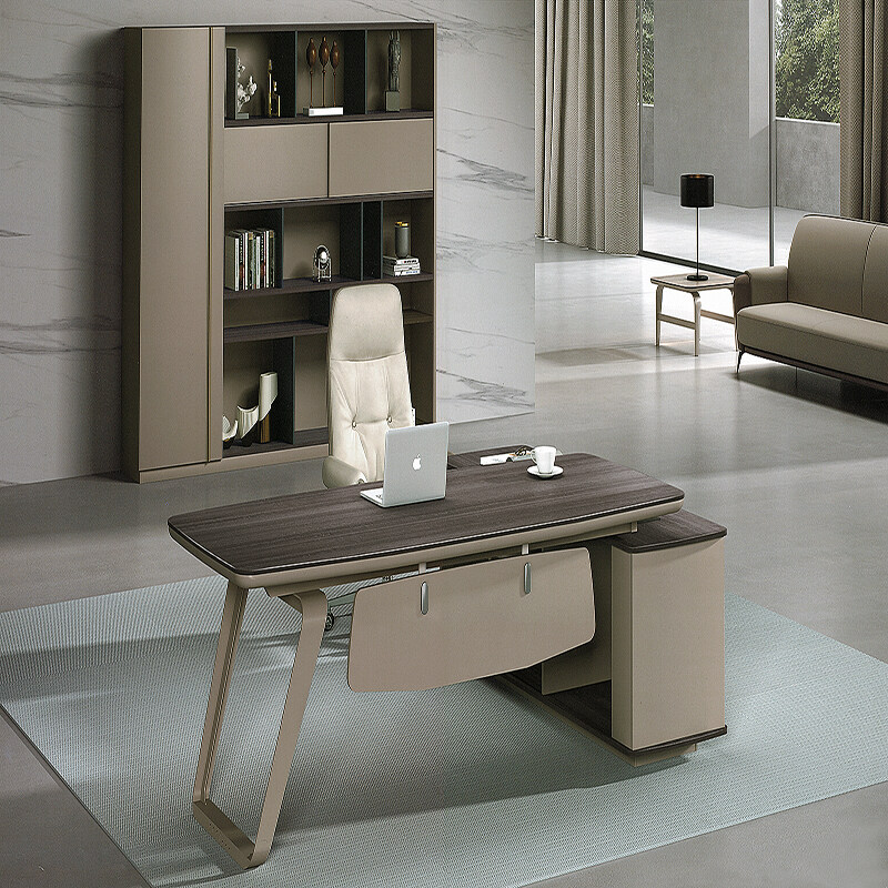 Mocha executive desk , Modern luxury office desk , China supplier