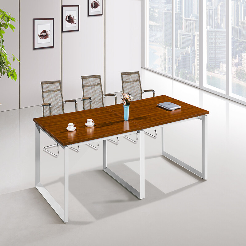 brown conference tables, simple conference tables, efficient conference tables, metal leg conference tables