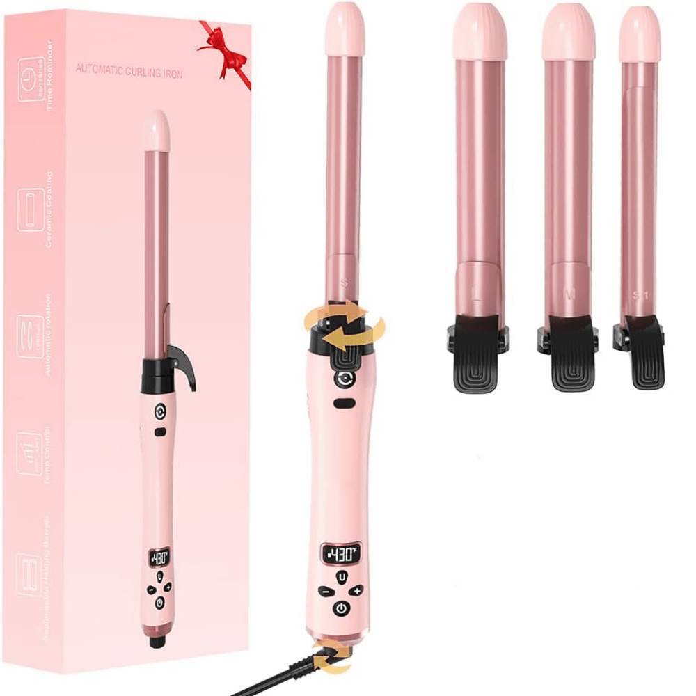 Automatic Curling Iron Interchangeable Ceramic Iron Barrels 360 auto Rotating Hair waver Curler