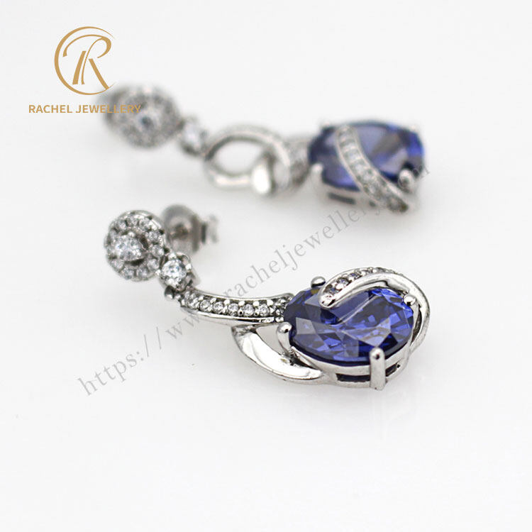 created tanzanite earrings