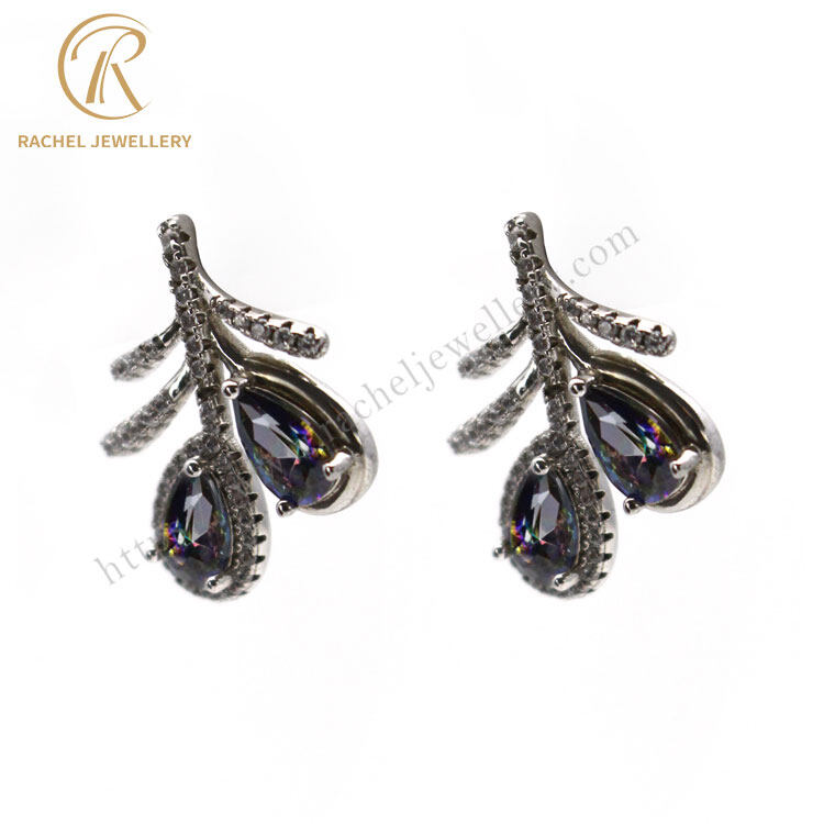 pear shaped topaz earrings