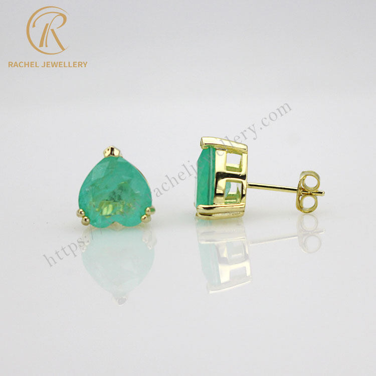 green stone stud earrings, stud earrings green stone