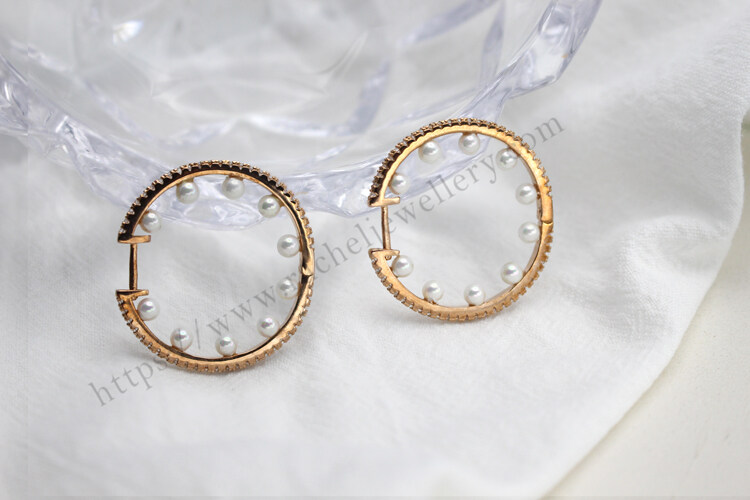 personalized small silver circle earrings with pearls.jpg