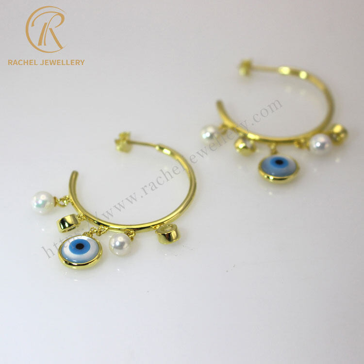 evil eye sterling silver earrings, evil eye earrings sterling silver