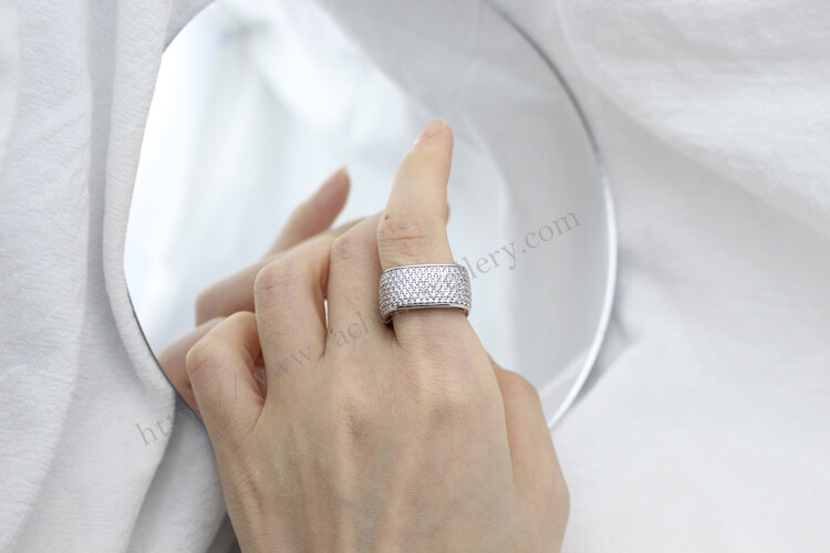 full stone micro pave square silver ring.jpg