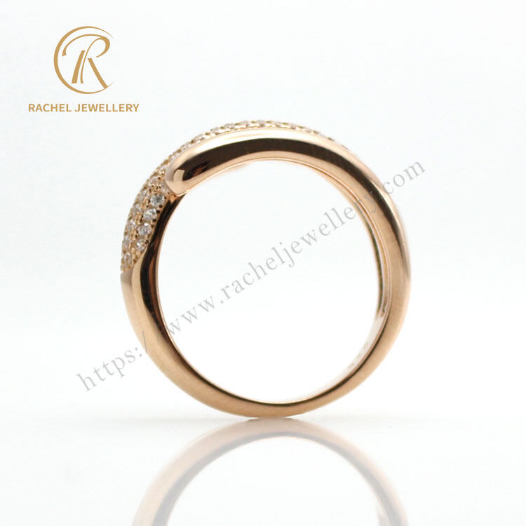 925 sterling silver rings rose gold, 925 silver rose ring