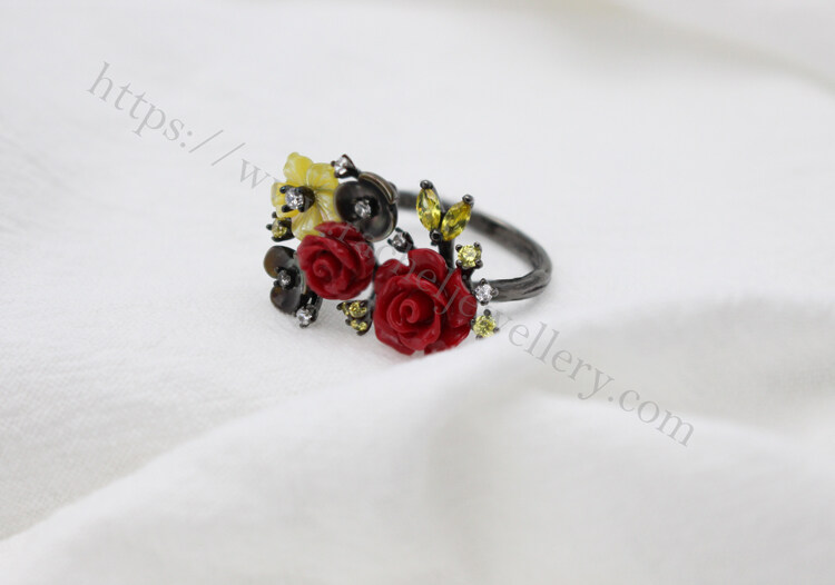 mix flower red coral rings.jpg