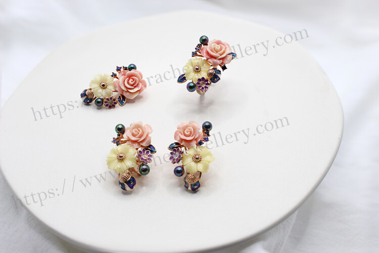 coral flower and black pearl jewelry set.jpg