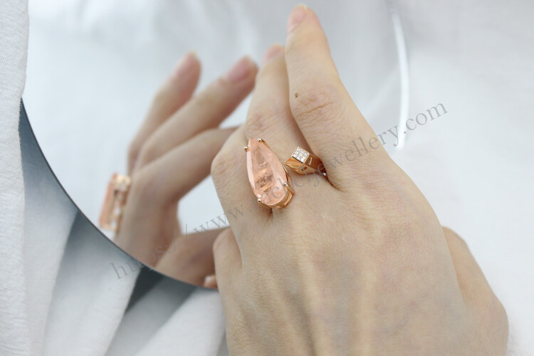 pear and square morganite pear shaped rose gold ring.jpg