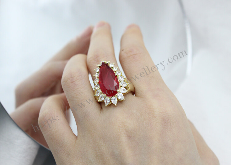 red pear gem silver ring.jpg