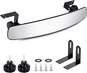 Adjustable Golf Cart Mirror,16.5" Golf Cart Rear View Mirror Fits for EZGO, Yamaha, Club Car