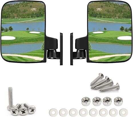 Adjustable Golf Cart Side Rear View Mirrors for Club Car EZ GO Yamaha and Others Carts