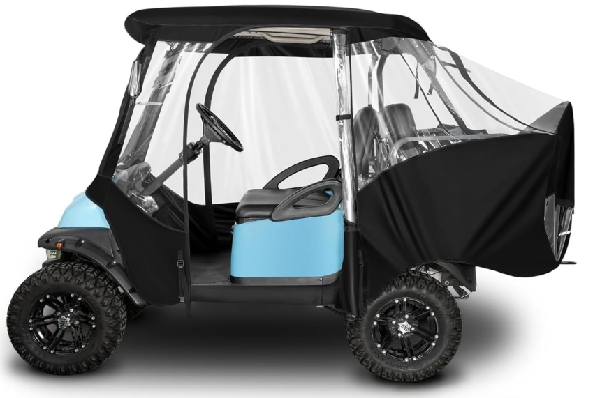 Golf Cart 4 Passenger Enclosure for Club Car Precedent Short Roof 57.5" Deluxe 600D Golf Cart Heavy Duty Rain Cover