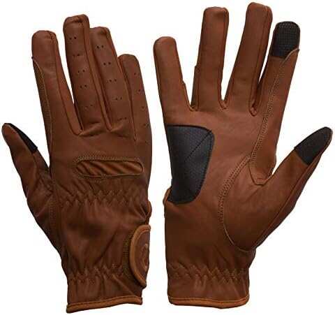 Leather Touchscreen Horse Riding Gloves All-Terrain Unisex Riding Gloves - Lightweight Motocross/Bicycle Gloves with Reinforced