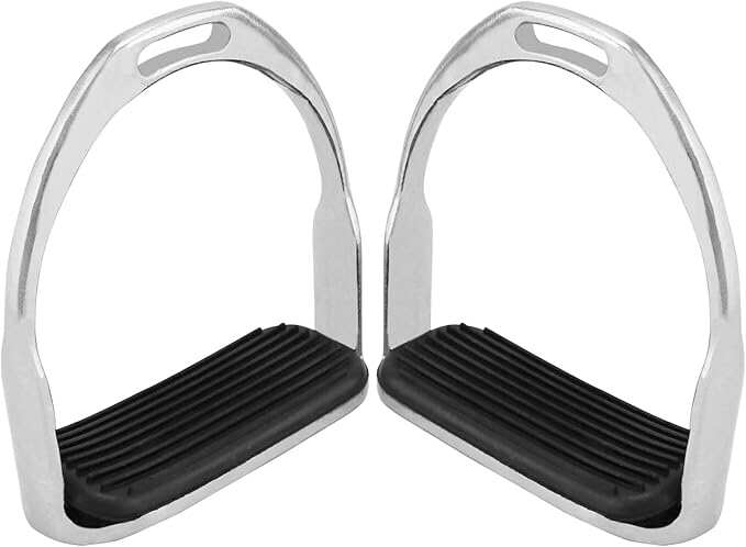 Horse Riding Stirrups, Hose Saddle, Safety Stirrup, Stainless Steel English Riding Protection Saddle, Knee Ankle Stress Pain Rel
