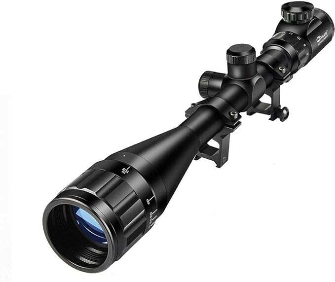 6-24x50 AO Red and Green Illuminated Long Range Scope for Hunting with Scope Rings