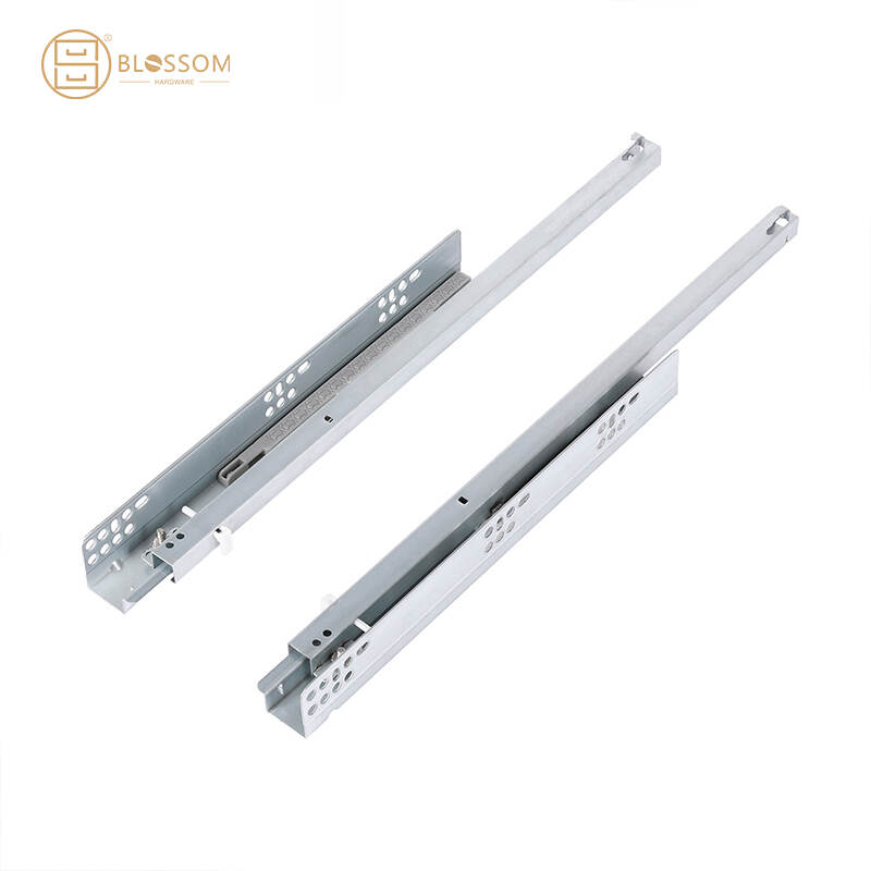 16 Inch Single extension undermount drawer runner with handle