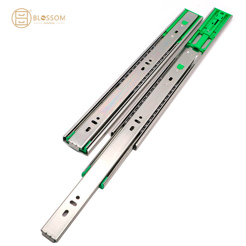 35mm Full Extension Furniture Kitchen Cabinet Drawer Runner push open Ball Bearing Drawer Slides