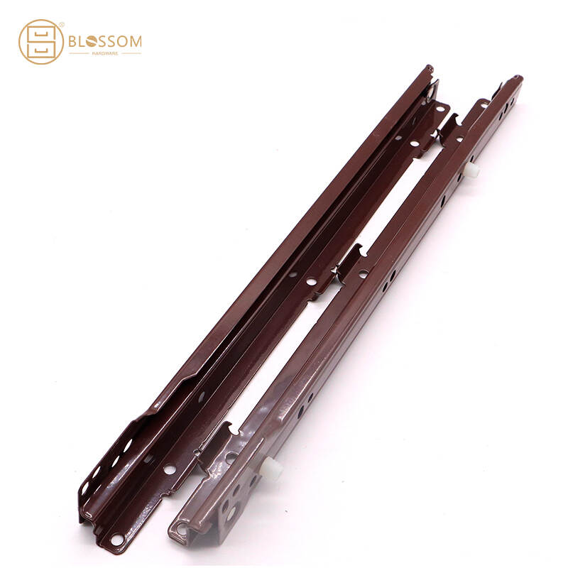 Drawer Telescopic Channel Rail Runners System Kitchen Powder Coating Slides with A card