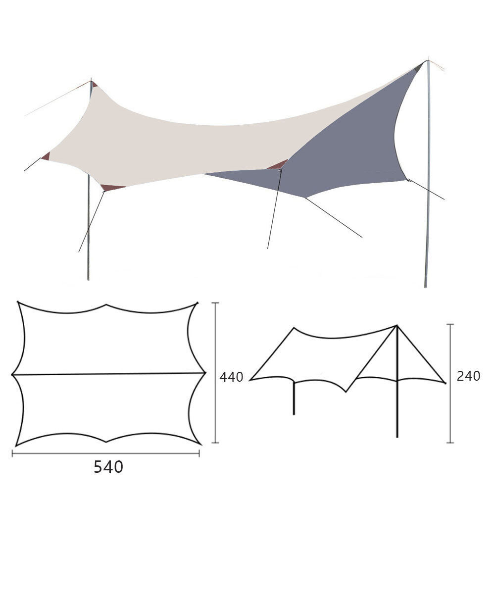 Outdoor camping octagonal butterfly canopy