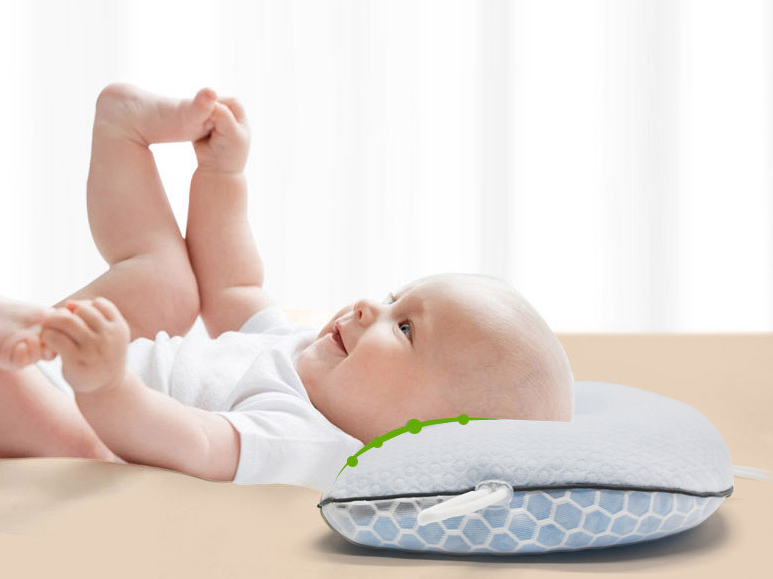 cylindrical neck pillow, TPE Pillow For Infant Orthopedic Head Shape