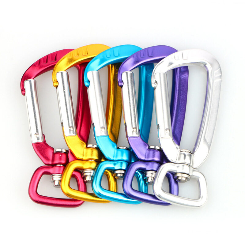 Rotating Spring Safety Buckle Outdoor Climbing Carabiner Pet Rope Buckle