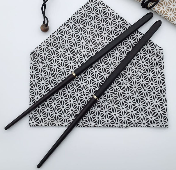 stitch chopsticks, foldable chopsticks, ebony wood chopsticks, ebony chopsticks, ebony chopsticks for sale