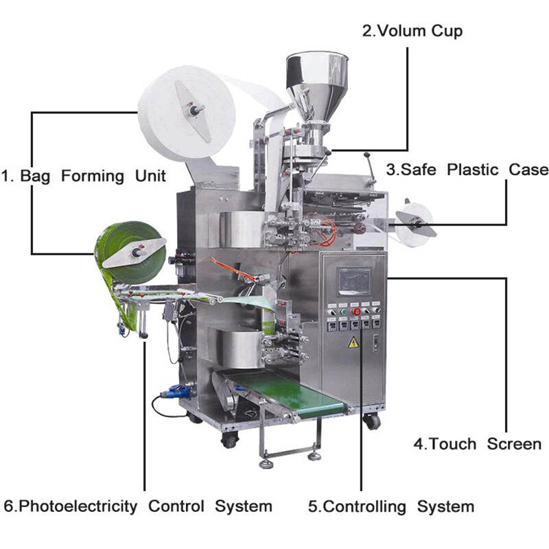 ティーバッグパッケージングマシン;完全な自動インナーティーサシェパッケージングマシン。ティーバッグパッキング;パッケージングマシン;お茶の袋;
