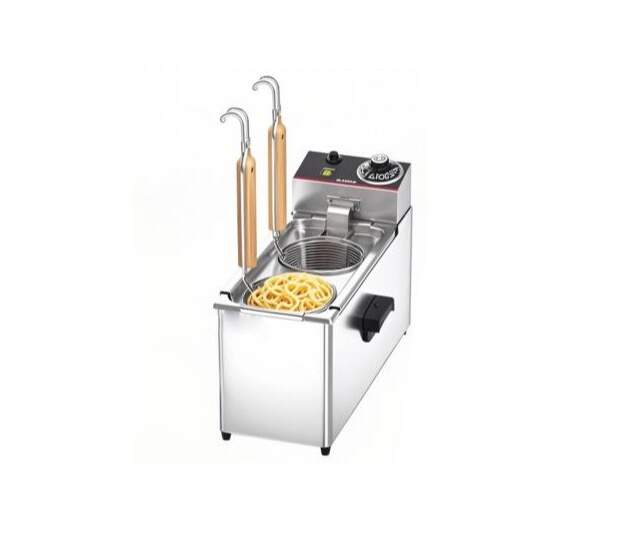 Commercial 2-Hole Electric Pasta Cooker, 2000W Noodle Vegetable Boiler with Filter, 30–110℃ Adjustable, Stainless Steel Body